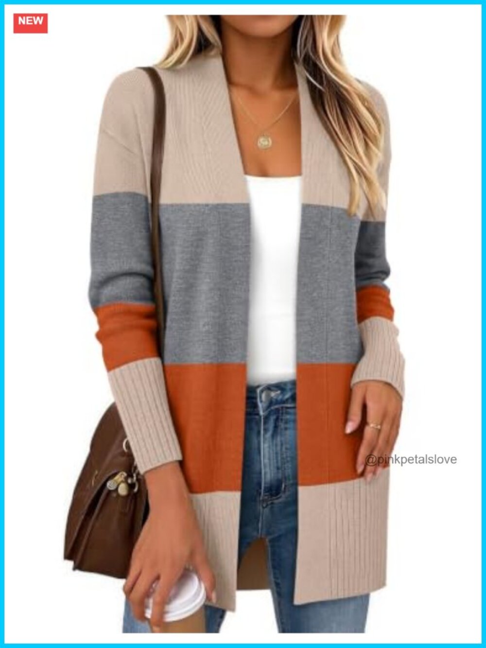 Open Front Cardigan Lightweight Knit Long Sleeve Sweater